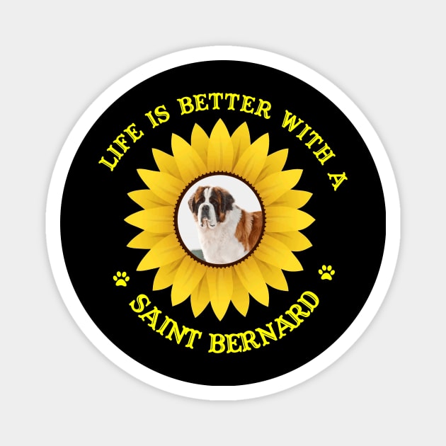 Saint Bernard Lovers Magnet by bienvaem